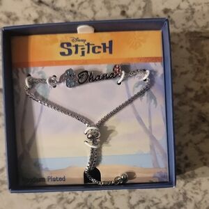 Disney Stitch Silver and Blue Bracelet